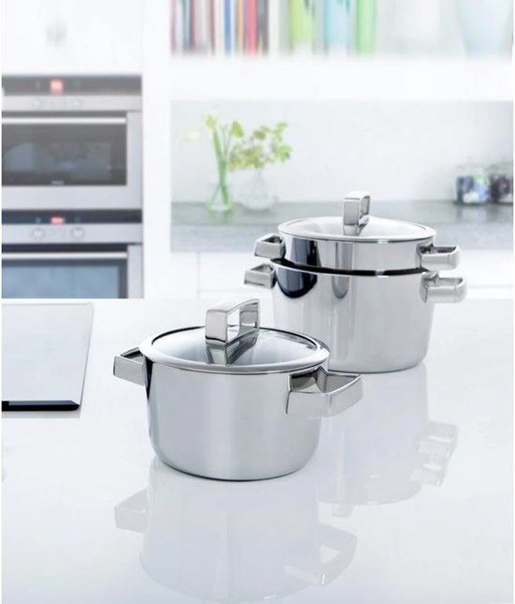 BK Conical Deluxe Kookpannenset - 5 Delig - RVS 3 BK Conical Deluxe Kookpannenset - 5 Delig - RVS - Afbeelding 3