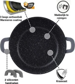 Cheffinger 28cm Lage Kookpot / Braadpan - CF-SC28 -PannenPunt Aanbiedingen Winkel 1072x1200