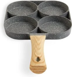 Magnani - Eierpan - 4 Bakplaten Van ⌀ 8 Cm - Voor Gas- En Elektrische Kookplaten - Aluminium - Houten Handvat - 38 X 18.7 X 2 Cm -PannenPunt Aanbiedingen Winkel 1109x1200 5