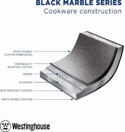 Westinghouse Koekenpan - Ø 30 Cm - Zwart Marmer - Geschikt Voor Alle Warmtebronnen Inclusief Inductie 11 Westinghouse Koekenpan - Ø 30 Cm - Zwart Marmer - Geschikt Voor Alle Warmtebronnen Inclusief Inductie -PannenPunt Aanbiedingen Winkel 1134x1200 6