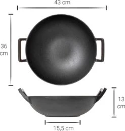 Blackwell Wadjan Wokpan - Gietijzer - 36 Cm - Zwart -PannenPunt Aanbiedingen Winkel 1144x1200