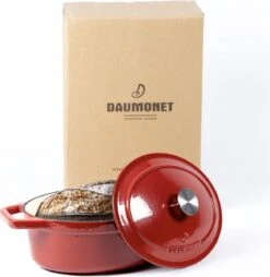 Daumonet Bocuse Rouge Gietijzeren Braadpan - Sudderpan Kersen Rood - Ovaal - Ø 29 Cm - 3 Liter - PFAS & PFOA Vrij - Emaille - Geschikt Voor Alle Warmtebronnen - Elektrisch - Gas - Halogeen - Inductie - Keramisch - Vaatwasserbestendig 19 Daumonet Bocuse Rouge Gietijzeren Braadpan - Sudderpan Kersen Rood - Ovaal - Ø 29 Cm - 3 Liter - PFAS & PFOA Vrij - Emaille - Geschikt Voor Alle Warmtebronnen - Elektrisch - Gas - Halogeen - Inductie - Keramisch - Vaatwasserbestendig -PannenPunt Aanbiedingen Winkel 1168x1200