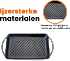 Kicinn Grillplaat - Gietijzer - Geëmailleerd - Incl. Accessoires - Ø 33 X 21.8 Cm (LxB) -PannenPunt Aanbiedingen Winkel 1200x1050 1