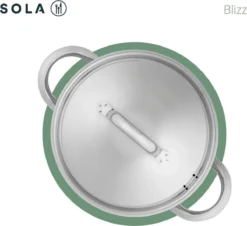 Sola Pannenset Blizz - 4 Delig - Ø Cm - Zilver - RVS - Sandwichbodem -PannenPunt Aanbiedingen Winkel 1200x1098 2