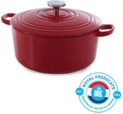 BK Bourgogne Braadpan Ø 24 Cm - Rood - Gietijzer - Inductie -PannenPunt Aanbiedingen Winkel 1200x1106