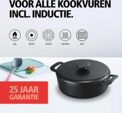 Brabantia The Dutch Braadpan - Matt Black - 28 Cm - Gietijzer -PannenPunt Aanbiedingen Winkel 1200x1107 1