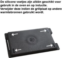 Eurolux Grillplaat Met Grepen - 41 X 24 X 2.5 Cm - Zwart - Aluminium - Geschikt Voor Alle Warmtebronnen -PannenPunt Aanbiedingen Winkel 1200x1119