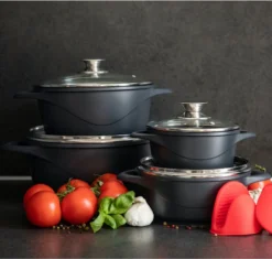 Smile 10 Delige Pannenset - Antiaanbaklaag - Vaatwasser Bestendig - Zwart 20 Smile 10 Delige Pannenset - Antiaanbaklaag - Vaatwasser Bestendig - Zwart -PannenPunt Aanbiedingen Winkel 1200x1142