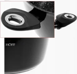 Pannenset - Kookpan - Inductie - 15 Delig Marmeren Coating - Zwart -PannenPunt Aanbiedingen Winkel 1200x1152 1