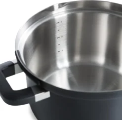 BK Flow Cool Black Glas Kookpannenset - 4-delig - Zwart - Glazen Deksel - Veilig Afgietsysteem - Inductie -PannenPunt Aanbiedingen Winkel 1200x1182