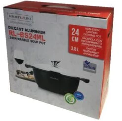 Royalty Line - Marble Soep/braadpan - Met Glazen Deksel Zwart - 24 CM. RL-BS24ML 23 Royalty Line - Marble Soep/braadpan - Met Glazen Deksel Zwart - 24 CM. RL-BS24ML -PannenPunt Aanbiedingen Winkel 1200x1190 3