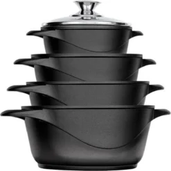 Smile 10 Delige Pannenset - Antiaanbaklaag - Vaatwasser Bestendig - Zwart 33 Smile 10 Delige Pannenset - Antiaanbaklaag - Vaatwasser Bestendig - Zwart -PannenPunt Aanbiedingen Winkel 1200x1195 9