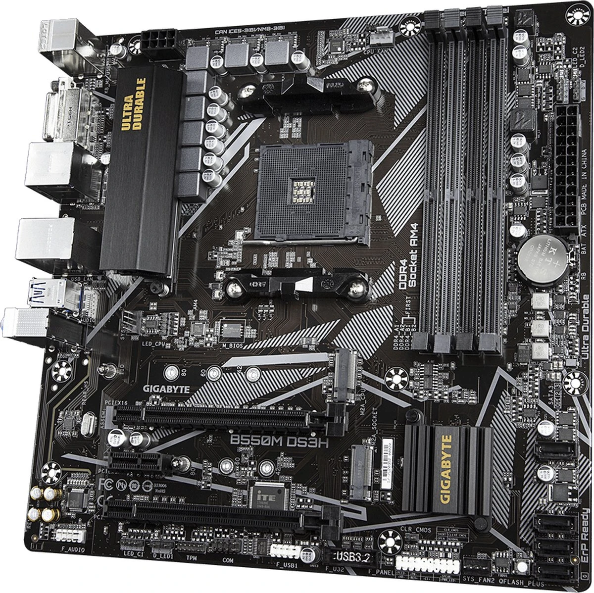 Gigabyte B550M DS3H AMD B550 Socket AM4 Micro ATX 5 Gigabyte B550M DS3H AMD B550 Socket AM4 Micro ATX - Afbeelding 5