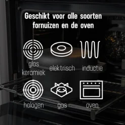 Daumonet Ducasse Gietijzeren Double Use Braadpan - Combi Sudderpan Zwart - 2-in-1 Bak- En Braadpan - PFAS & PFOA Vrij - Rond - Ø 26 Cm - 4,4 Liter - Emaille - Alle Warmtebronnen - Elektrisch - Gas - Halogeen - Inductie - Keramisch 19 Daumonet Ducasse Gietijzeren Double Use Braadpan - Combi Sudderpan Zwart - 2-in-1 Bak- En Braadpan - PFAS & PFOA Vrij - Rond - Ø 26 Cm - 4,4 Liter - Emaille - Alle Warmtebronnen - Elektrisch - Gas - Halogeen - Inductie - Keramisch -PannenPunt Aanbiedingen Winkel 1200x1199 25