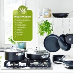 GreenPan Barcelona Infinity Pro Hapjespan Met Deksel 30cm - Zwart - Inductie - PFAS-vrij -PannenPunt Aanbiedingen Winkel 1200x1200 1001