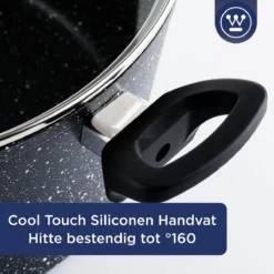 Westinghouse Hapjespan Inductie - Ø 28 Cm - Zwart Marmer - Met Deksel -PannenPunt Aanbiedingen Winkel 1200x1200 1030