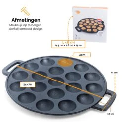CuisiNoon® Poffertjespan Premium - Complete Poffertjesmaker Set - Inclusief Bakboek 15 CuisiNoon® Poffertjespan Premium - Complete Poffertjesmaker Set - Inclusief Bakboek -PannenPunt Aanbiedingen Winkel 1200x1200 1095