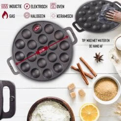 Rednas Poffertjespan Pakket - Incl. Luxe Giftbox - Incl.Bakkwast/Vork/Doseerfles - RVS/Gietijzer 15 Rednas Poffertjespan Pakket - Incl. Luxe Giftbox - Incl.Bakkwast/Vork/Doseerfles - RVS/Gietijzer -PannenPunt Aanbiedingen Winkel 1200x1200 1099