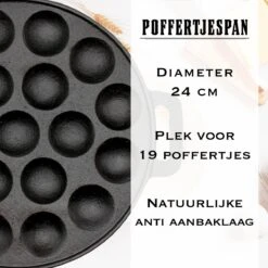 IRONO Poffertjespan Set - Incl. Doseerfles, Kwast En Vork - Poffertjespan Inductie En Electrisch - Poffertjesmaker 19 Poffertjes - Poffertjes Maken - Spuitfles - Cadeau Voor Mannen En Vrouwen -PannenPunt Aanbiedingen Winkel 1200x1200 1111