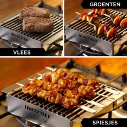 IRONCHEF Lavastenen Grill - Geschikt Voor Gasfornuis - Barbecue - BBQ - Grillplaat - Grilplaat - Bakplaat - Grillpan -PannenPunt Aanbiedingen Winkel 1200x1200 1132