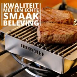 IRONCHEF Lavastenen Grill - Geschikt Voor Gasfornuis - Barbecue - BBQ - Grillplaat - Grilplaat - Bakplaat - Grillpan -PannenPunt Aanbiedingen Winkel 1200x1200 1133