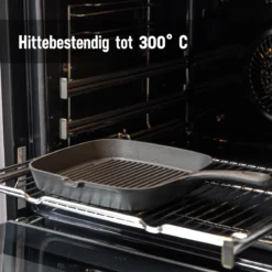 Daumonet Auguste Noir Gietijzeren Grillpan - Steakpan Zwart - PFAS & PFOA Vrij - Vierkant Met Schenktuit - 23,5 Cm - 2 Liter - Emaille - Alle Warmtebronnen - Elektrisch - Gas - Halogeen - Inductie - Keramisch -PannenPunt Aanbiedingen Winkel 1200x1200 1163