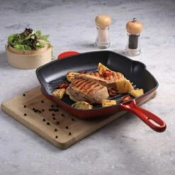 Cdealsz® Grillpan Gietijzer - Inductie - Rood - 28 Cm -PannenPunt Aanbiedingen Winkel 1200x1200 1206