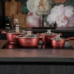 Herenthal Pannenset Inductie - Luxe 10-delige Koekenpan Inductie - Voor Alle Warmtebronnen - Pannen Met Glazen Deksels En Koudgrepen - Burgundy 15 Herenthal Pannenset Inductie - Luxe 10-delige Koekenpan Inductie - Voor Alle Warmtebronnen - Pannen Met Glazen Deksels En Koudgrepen - Burgundy -PannenPunt Aanbiedingen Winkel 1200x1200 122