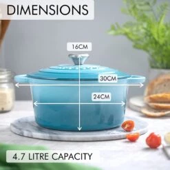 Nuovva Gietijzeren Braadpan Antiaanbaklaag Met Deksel - Sudderpan Blauw - Rond - Ø24 Cm - 4,7 Liter - 100% PFAS & PFOA Vrij - Geschikt Voor Alle Warmtebronnen - Elektrisch - Gas - Halogeen - Inductie – Keramisch 9 Nuovva Gietijzeren Braadpan Antiaanbaklaag Met Deksel - Sudderpan Blauw - Rond - Ø24 Cm - 4,7 Liter - 100% PFAS & PFOA Vrij - Geschikt Voor Alle Warmtebronnen - Elektrisch - Gas - Halogeen - Inductie – Keramisch -PannenPunt Aanbiedingen Winkel 1200x1200 1265