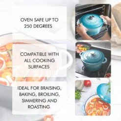 Nuovva Gietijzeren Braadpan Antiaanbaklaag Met Deksel - Sudderpan Blauw - Rond - Ø24 Cm - 4,7 Liter - 100% PFAS & PFOA Vrij - Geschikt Voor Alle Warmtebronnen - Elektrisch - Gas - Halogeen - Inductie – Keramisch 11 Nuovva Gietijzeren Braadpan Antiaanbaklaag Met Deksel - Sudderpan Blauw - Rond - Ø24 Cm - 4,7 Liter - 100% PFAS & PFOA Vrij - Geschikt Voor Alle Warmtebronnen - Elektrisch - Gas - Halogeen - Inductie – Keramisch -PannenPunt Aanbiedingen Winkel 1200x1200 1266