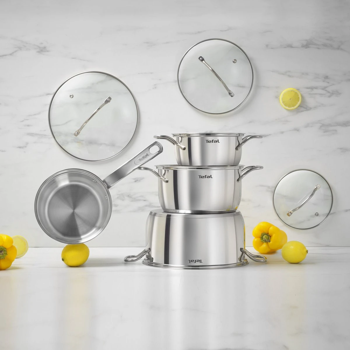 Tefal Intuition - Pannenset - 4-delig - Voor Alle Warmtebronnen, Ook Inductie 2 Tefal Intuition - Pannenset - 4-delig - Voor Alle Warmtebronnen, Ook Inductie - Afbeelding 2
