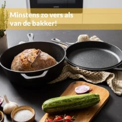 Chefarone Gietijzeren Pan - 2-in-1 Braadpan Inclusief Deksel - Geschikt Voor Alle Warmtebronnen -PannenPunt Aanbiedingen Winkel 1200x1200 1294