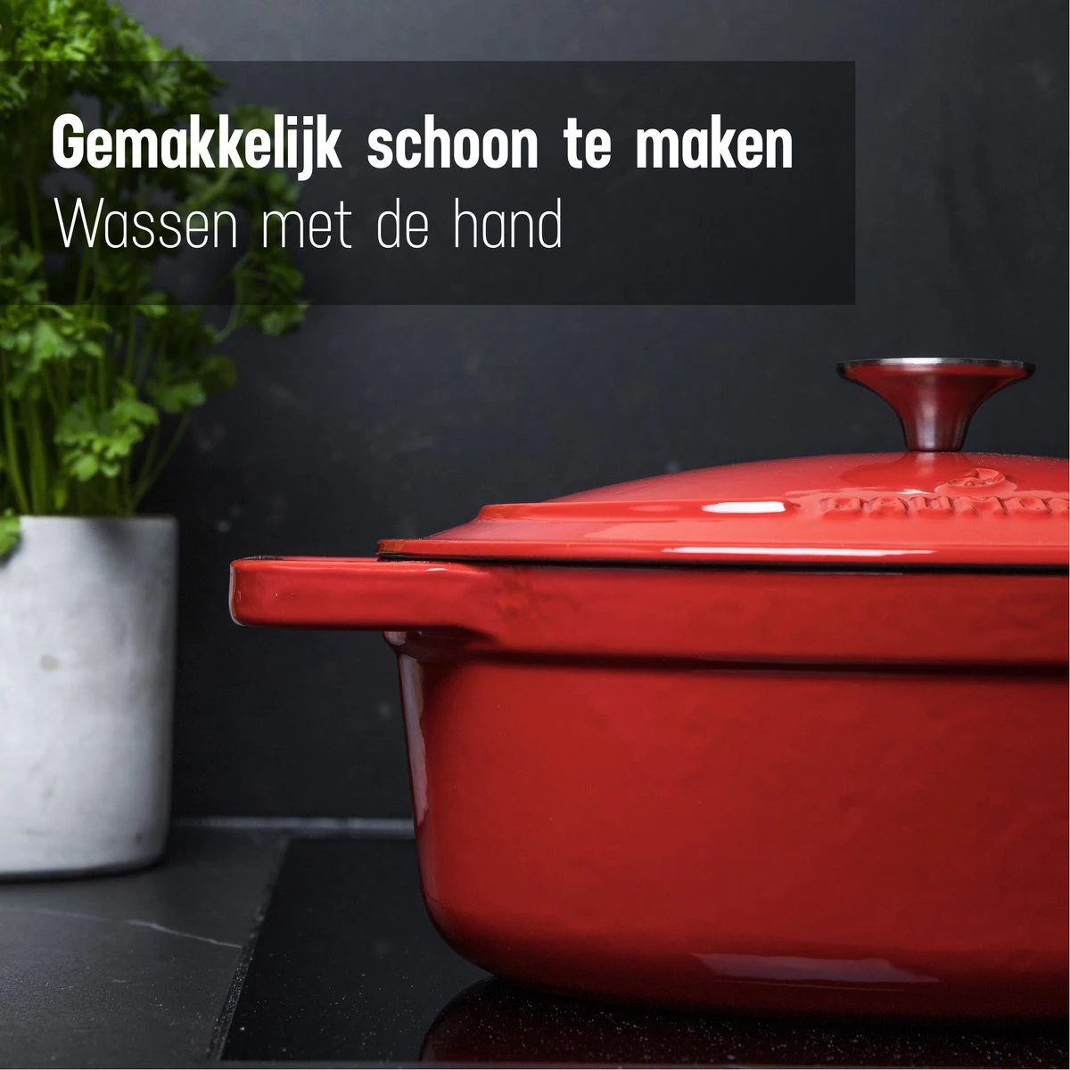 Daumonet Bocuse Rouge Gietijzeren Braadpan - Sudderpan Kersen Rood - Ovaal - Ø 29 Cm - 3 Liter - PFAS & PFOA Vrij - Emaille - Geschikt Voor Alle Warmtebronnen - Elektrisch - Gas - Halogeen - Inductie - Keramisch - Vaatwasserbestendig 5 Daumonet Bocuse Rouge Gietijzeren Braadpan - Sudderpan Kersen Rood - Ovaal - Ø 29 Cm - 3 Liter - PFAS & PFOA Vrij - Emaille - Geschikt Voor Alle Warmtebronnen - Elektrisch - Gas - Halogeen - Inductie - Keramisch - Vaatwasserbestendig - Afbeelding 5