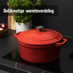 Daumonet Carême Rouge Gietijzeren Braadpan - Sudderpan Kersen Rood - Rond - Ø26 Cm - 4,4 Liter - PFAS & PFOA Vrij - Emaille - Geschikt Voor Alle Warmtebronnen - Elektrisch - Gas - Halogeen - Inductie - Keramisch - Vaatwasserbestendig 15 Daumonet Carême Rouge Gietijzeren Braadpan - Sudderpan Kersen Rood - Rond - Ø26 Cm - 4,4 Liter - PFAS & PFOA Vrij - Emaille - Geschikt Voor Alle Warmtebronnen - Elektrisch - Gas - Halogeen - Inductie - Keramisch - Vaatwasserbestendig -PannenPunt Aanbiedingen Winkel 1200x1200 1332
