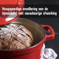 Daumonet Carême Rouge Gietijzeren Braadpan - Sudderpan Kersen Rood - Rond - Ø26 Cm - 4,4 Liter - PFAS & PFOA Vrij - Emaille - Geschikt Voor Alle Warmtebronnen - Elektrisch - Gas - Halogeen - Inductie - Keramisch - Vaatwasserbestendig 18 Daumonet Carême Rouge Gietijzeren Braadpan - Sudderpan Kersen Rood - Rond - Ø26 Cm - 4,4 Liter - PFAS & PFOA Vrij - Emaille - Geschikt Voor Alle Warmtebronnen - Elektrisch - Gas - Halogeen - Inductie - Keramisch - Vaatwasserbestendig -PannenPunt Aanbiedingen Winkel 1200x1200 1334