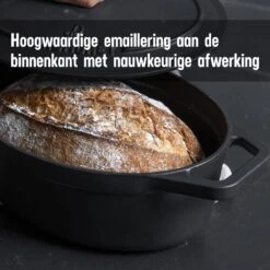 Gietijzeren Braadpan - Sudderpan Zwart Van Daumonet - Ovaal - Ø 29 Cm - 3 Liter - 100% PFAS & PFOA Vrij - Emaille - Geschikt Voor Alle Warmtebronnen - Elektrisch - Gas - Halogeen - Inductie - Keramisch - Vaatwasserbestendig 19 Gietijzeren Braadpan - Sudderpan Zwart Van Daumonet - Ovaal - Ø 29 Cm - 3 Liter - 100% PFAS & PFOA Vrij - Emaille - Geschikt Voor Alle Warmtebronnen - Elektrisch - Gas - Halogeen - Inductie - Keramisch - Vaatwasserbestendig -PannenPunt Aanbiedingen Winkel 1200x1200 1345