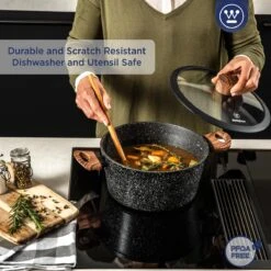 Westinghouse Kookpan/Braadpan Inductie - Ø 24 Cm - Zwart Marmer - Speciale Editie -PannenPunt Aanbiedingen Winkel 1200x1200 14