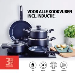 Brabantia Cooking Pleasure Set - 5 Delig - Inductie - Keramische Anti Aanbaklaag - Pfas Vrij -PannenPunt Aanbiedingen Winkel 1200x1200 1476