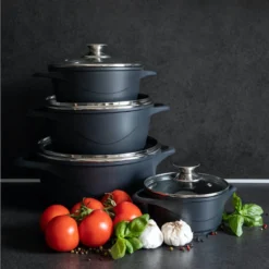 Smile 10 Delige Pannenset - Antiaanbaklaag - Vaatwasser Bestendig - Zwart 31 Smile 10 Delige Pannenset - Antiaanbaklaag - Vaatwasser Bestendig - Zwart -PannenPunt Aanbiedingen Winkel 1200x1200 1521