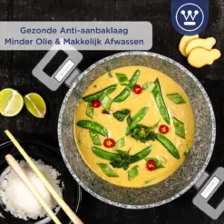 Westinghouse Kookpan/Braadpan Inductie - Ø 28 Cm - Grijs Graniet - Met Deksel - PFOA Vrij -PannenPunt Aanbiedingen Winkel 1200x1200 153