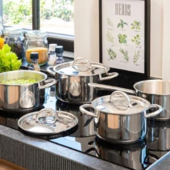 Sola Pannenset Blizz - 4 Delig - Ø Cm - Zilver - RVS - Sandwichbodem -PannenPunt Aanbiedingen Winkel 1200x1200 166