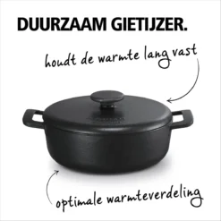 Brabantia The Dutch Braadpan - Matt Black - 28 Cm - Gietijzer -PannenPunt Aanbiedingen Winkel 1200x1200 194