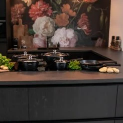 Herenthal Inductie Pannenset - Luxe 10-delige Koekenpanset - Voor Alle Warmtebronnen - Met Glazen Deksels En Koudgrepen - Zwart -PannenPunt Aanbiedingen Winkel 1200x1200 203