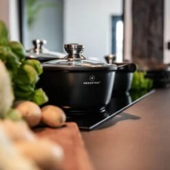 Herenthal Inductie Pannenset - Luxe 10-delige Koekenpanset - Voor Alle Warmtebronnen - Met Glazen Deksels En Koudgrepen - Zwart -PannenPunt Aanbiedingen Winkel 1200x1200 205