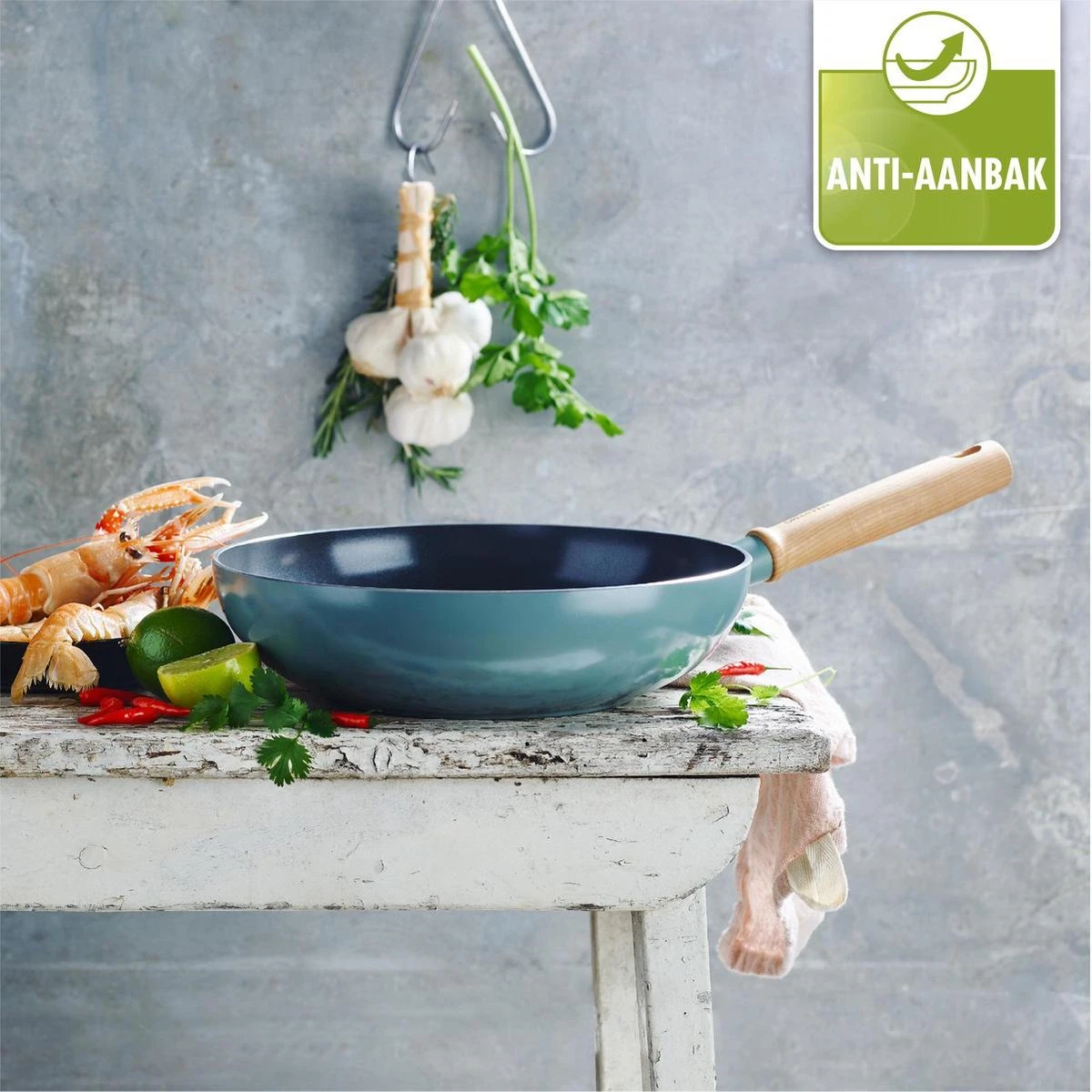 GreenPan Mayflower Wok - Ø 28 Cm - Keramisch - Inductie 15 GreenPan Mayflower Wok - Ø 28 Cm - Keramisch - Inductie - Afbeelding 15