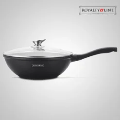 Royalty Line Marble Coating Wok - Met Glazen Deksel - Zwart - 30 Cm -PannenPunt Aanbiedingen Winkel 1200x1200 261