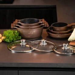 Herenthal Inductie Pannenset- Luxe 10-delige Koekenpannenset - Voor Alle Warmtebronnen - Met Glazen Deksels - Koper -PannenPunt Aanbiedingen Winkel 1200x1200 39