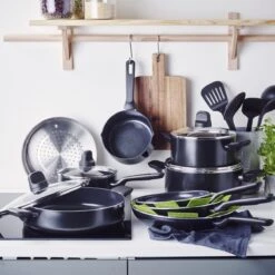 GreenPan Memphis Pannenset - 20-delig - Zwart - Inductie - PFAS-vrij 12 GreenPan Memphis Pannenset - 20-delig - Zwart - Inductie - PFAS-vrij -PannenPunt Aanbiedingen Winkel 1200x1200 62