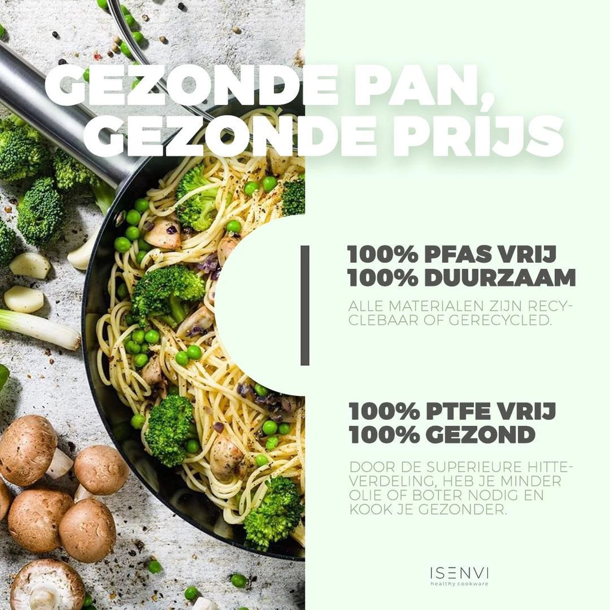 ISENVI Victoria Forged Keramische Koekenpan 28 CM - RVS Greep 5 ISENVI Victoria Forged Keramische Koekenpan 28 CM - RVS Greep - Afbeelding 5