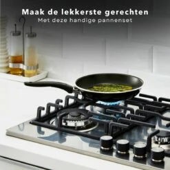 Cheqo® PRO 3-Delige Koekenpannenset - Koekenpan Set - Pannenset - Geperst Aluminium - Geschikt Voor Gas, Elektrisch, Keramisch, Halogeen Koken -PannenPunt Aanbiedingen Winkel 1200x1200 659